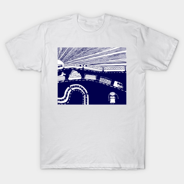 Trains T-Shirt by ruta13art